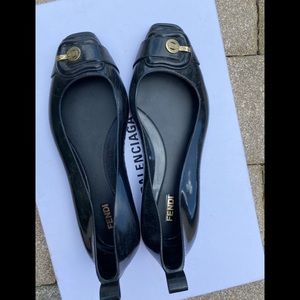 Fendi rubber ballet flats size 7